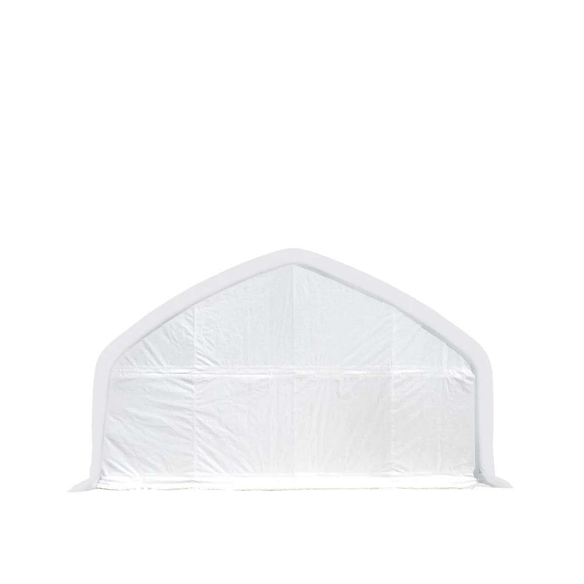 New 20' x 30' Straight Wall Peak Ceiling Storage Shelter with Heavy Duty 17 oz PVC Cover & Drive Through Door