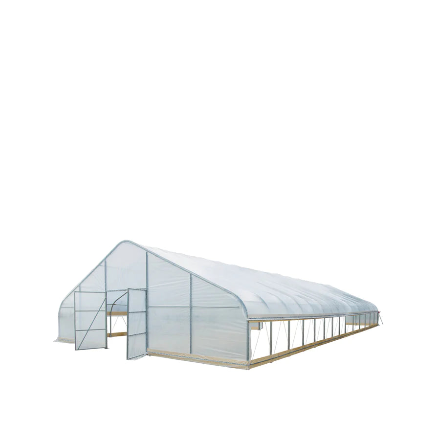 New 30’ x 60’ Tunnel Greenhouse Grow Tent w/6 Mil Clear EVA Plastic Film, Cold Frame, Hand Crank Roll-Up Sides, Peak Ceiling Roof