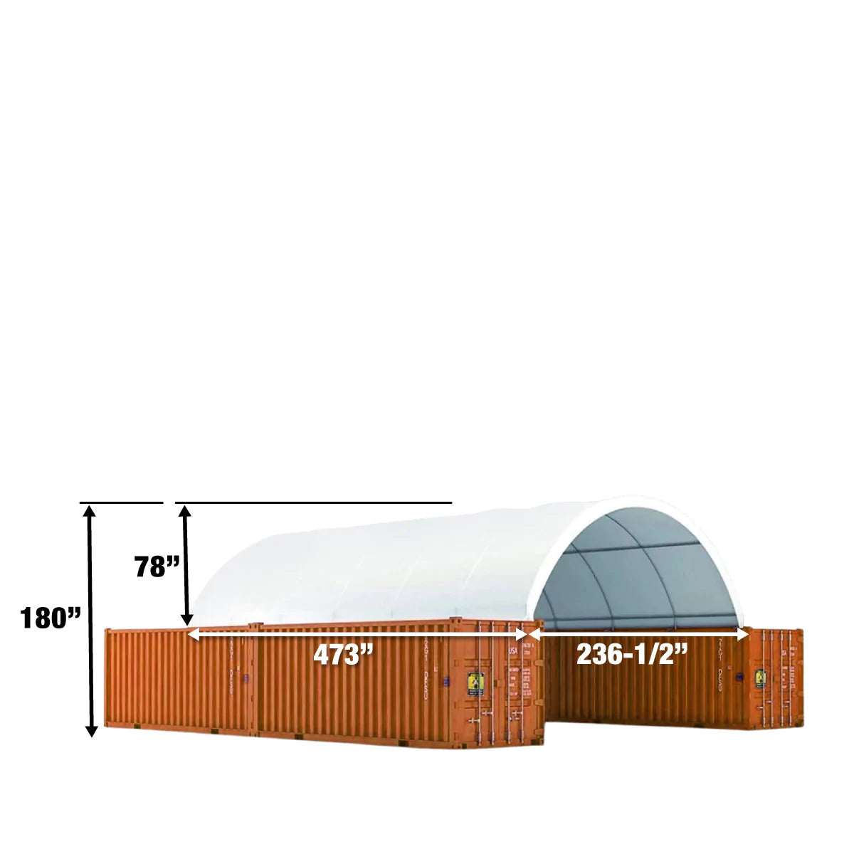 New 20' x 40' PVC Fabric Container Shelter, Fire Retardant, Water Resistant, UV Protected