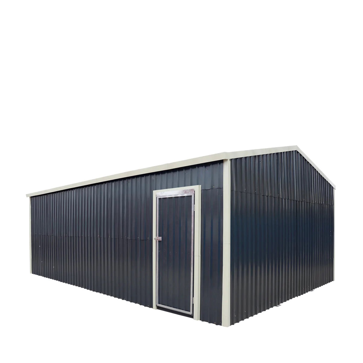 New 16’ x 24’ Metal Garage Shed with Double Front Doors, 10’ Peak Height, Side Entry Door, 384 Sq-Ft Floor Space