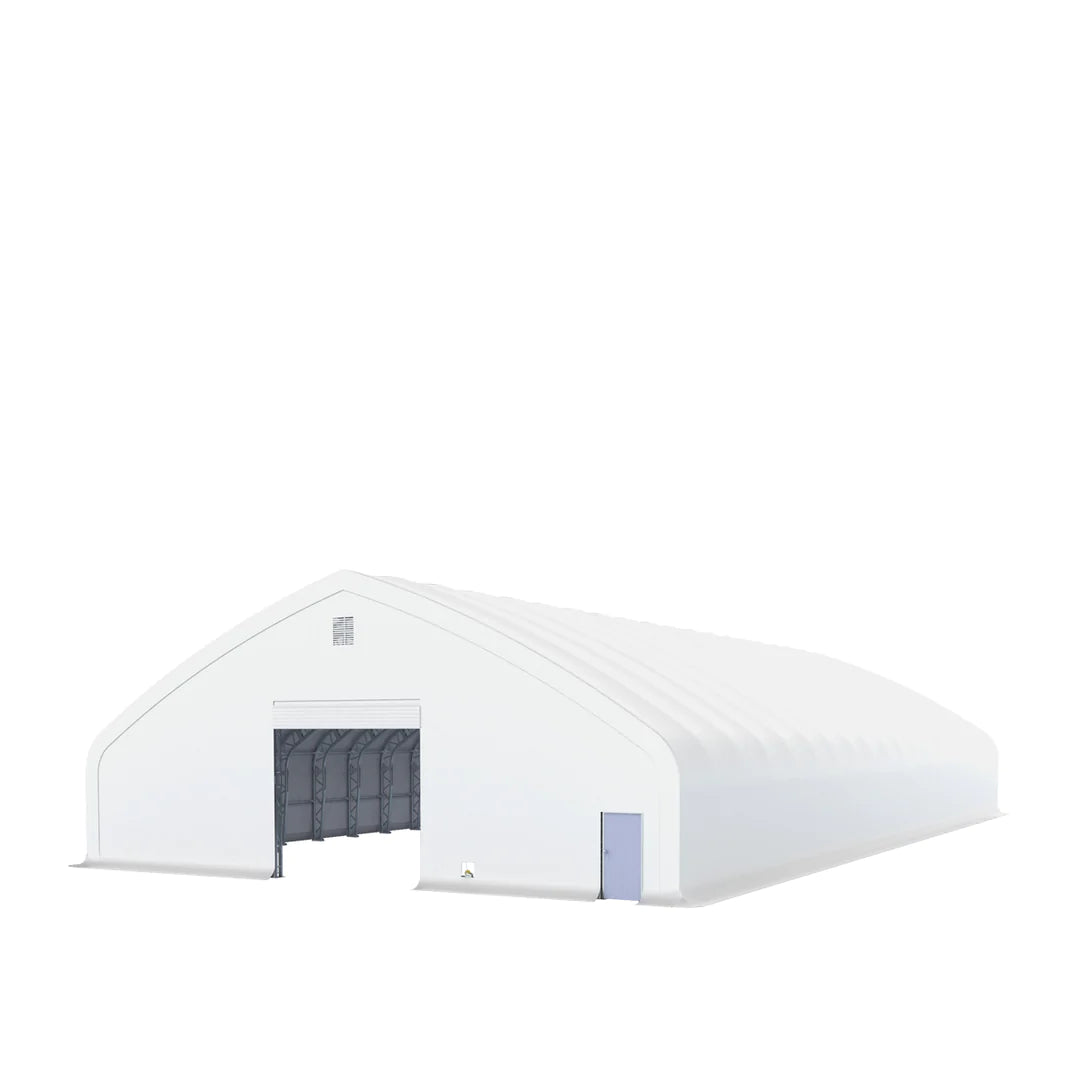 New Pro Series 60’ Wide Dual Truss Storage Shelter with Heavy Duty 32oz PVC Cover (available lengths: 80', 100', 120' and 150')