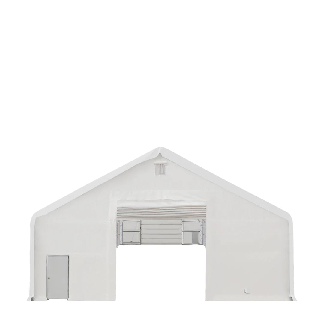 New Pro Series 40' x 60' Dual Truss Storage Shelter with Heavy Duty 21 oz PVC Cover & Drive Through Doors