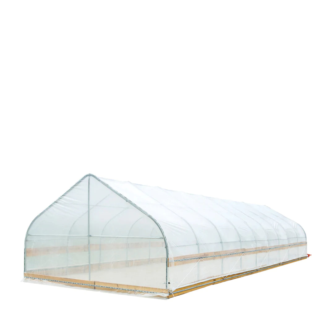 New 12’ x 40’ Tunnel Greenhouse Grow Tent w/6 Mil Clear EVA Plastic Film, Cold Frame, Hand Crank Roll-Up Sides, Peak Ceiling Roof