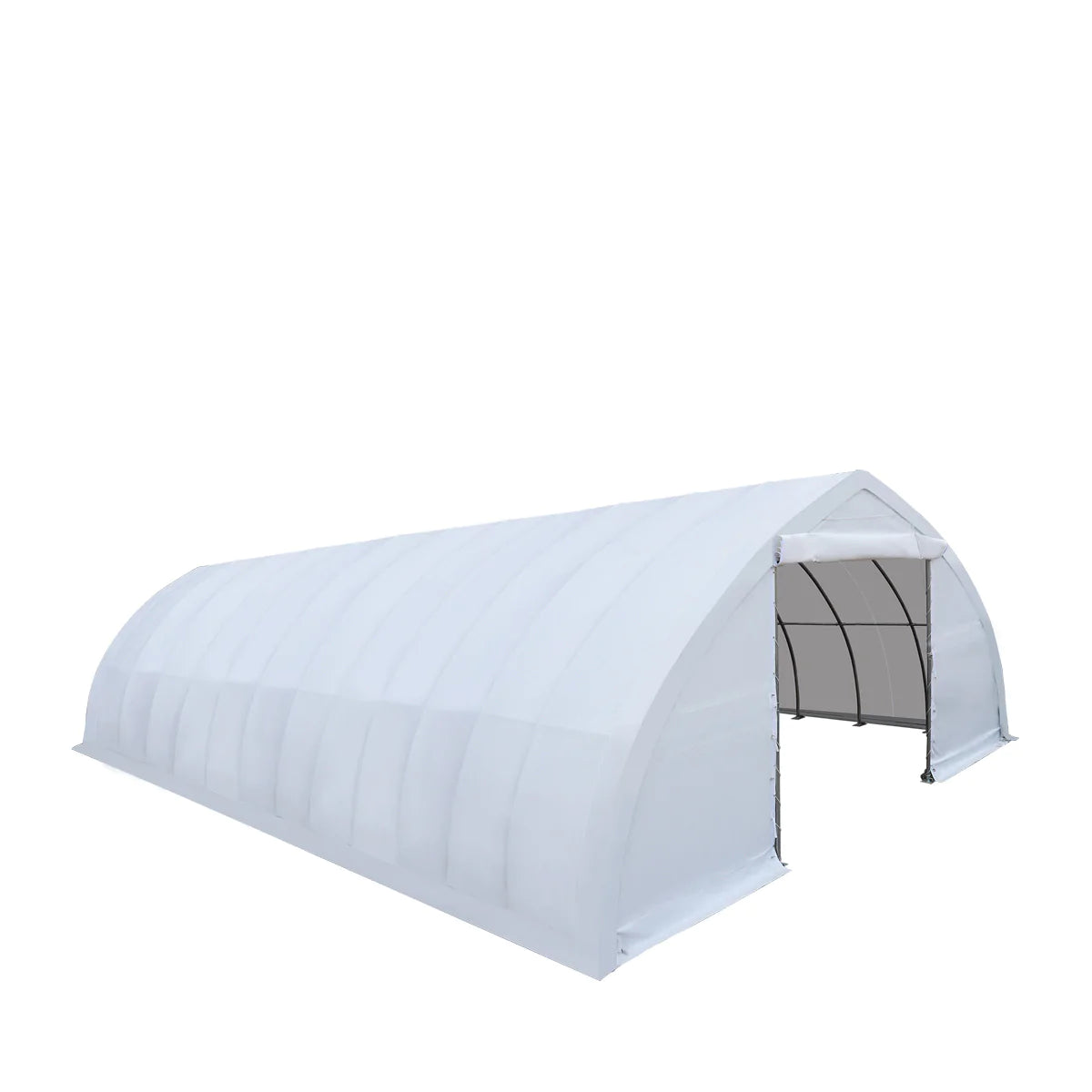 New 30' x 60' Peak Ceiling Storage Shelter with Heavy Duty 17 oz PVC Cover & Drive Through Doors