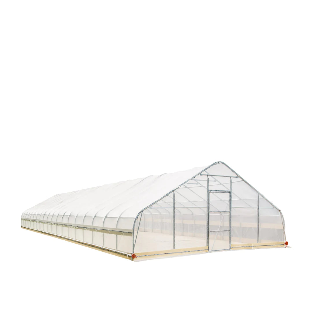 New 25’ x 80’ Tunnel Greenhouse Grow Tent w/6 Mil Clear EVA Plastic Film, Cold Frame, Hand Crank Roll-Up Sides, Peak Ceiling Roof