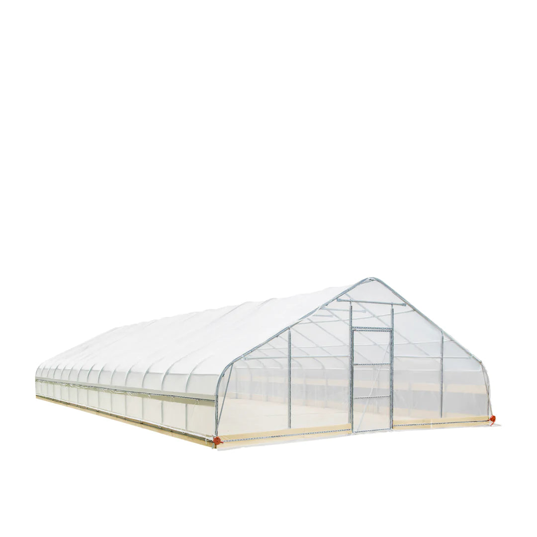 New 25’ x 60’ Tunnel Greenhouse Grow Tent w/6 Mil Clear EVA Plastic Film, Cold Frame, Hand Crank Roll-Up Sides, Peak Ceiling Roof