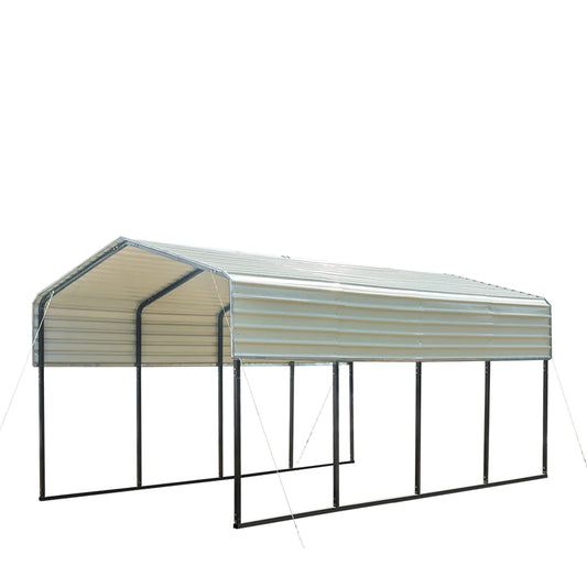 New 12' x 20' All-Steel Carport with Galvanized Roof