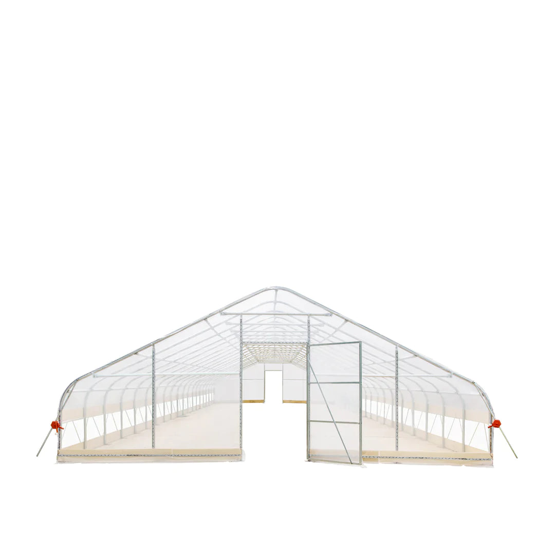 New 25’ x 80’ Tunnel Greenhouse Grow Tent w/6 Mil Clear EVA Plastic Film, Cold Frame, Hand Crank Roll-Up Sides, Peak Ceiling Roof