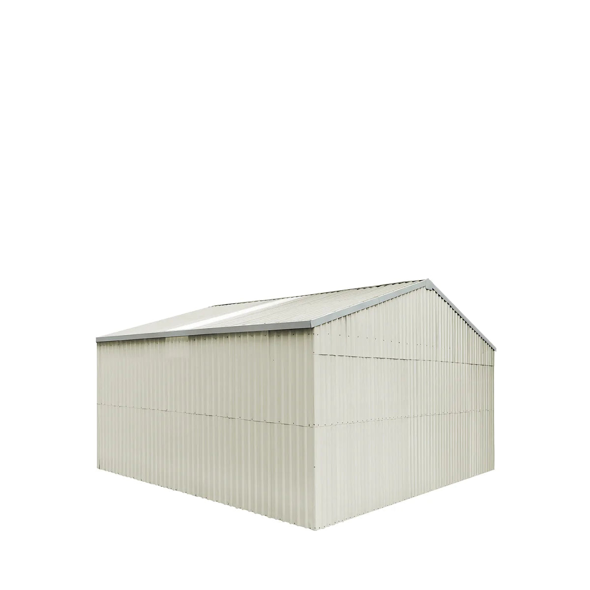 New 25’ x 25’ Double Garage Metal Barn Shed with Side Entry Door, 625 Sq-Ft Floor Space, 9’8” Eave Height, 27 GA Metal, Skylights, 4/12 Roof Pitch