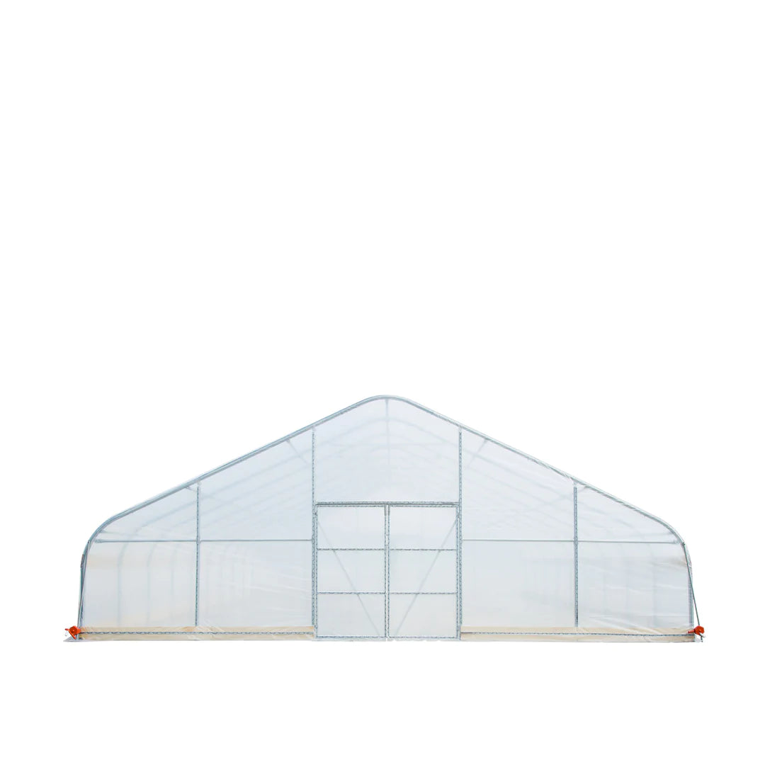 New 30’ x 40’ Tunnel Greenhouse Grow Tent w/6 Mil Clear EVA Plastic Film, Cold Frame, Hand Crank Roll-Up Sides, Peak Ceiling Roof