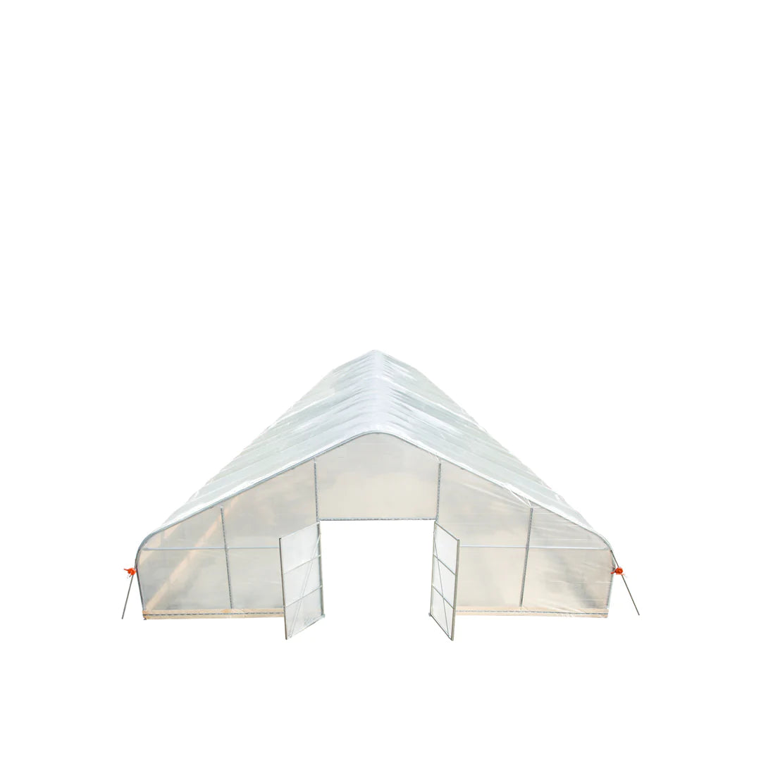 New 30’ x 80’ Tunnel Greenhouse Grow Tent w/6 Mil Clear EVA Plastic Film, Cold Frame, Hand Crank Roll-Up Sides, Peak Ceiling Roof