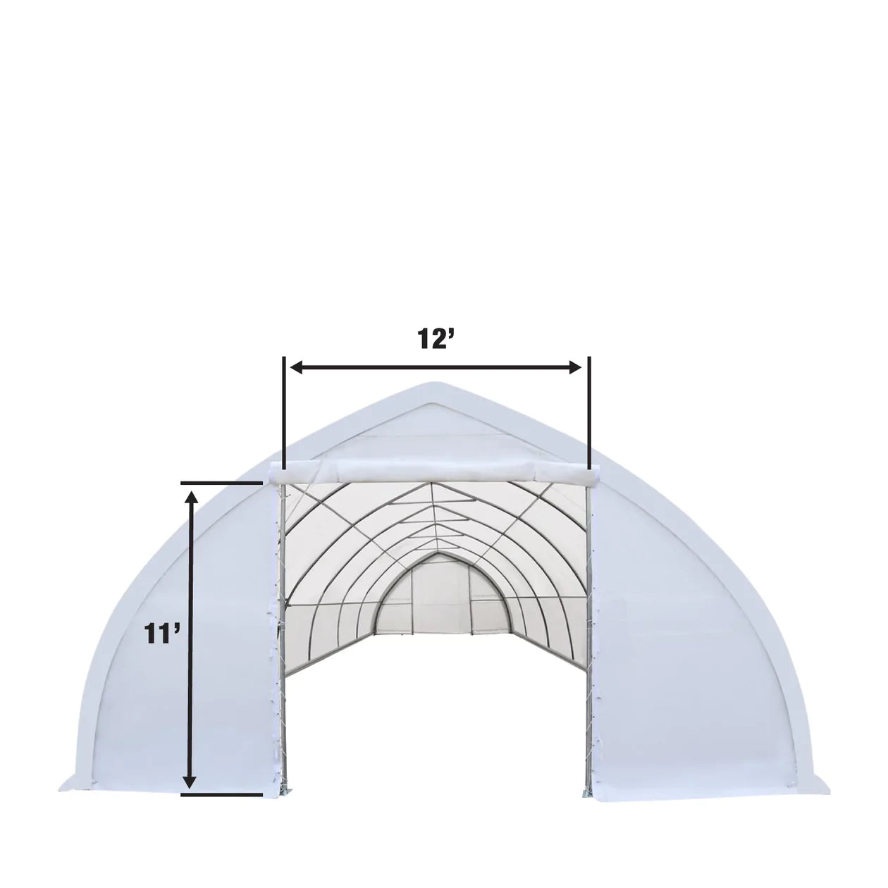 New 30' x 60' Peak Ceiling Storage Shelter with Heavy Duty 17 oz PVC Cover & Drive Through Doors