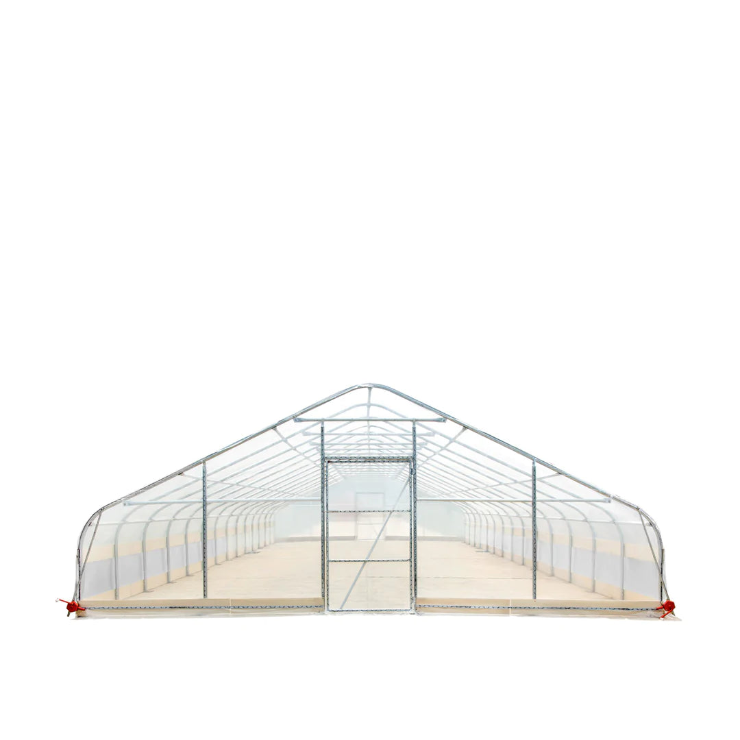 New 25’ x 60’ Tunnel Greenhouse Grow Tent w/6 Mil Clear EVA Plastic Film, Cold Frame, Hand Crank Roll-Up Sides, Peak Ceiling Roof