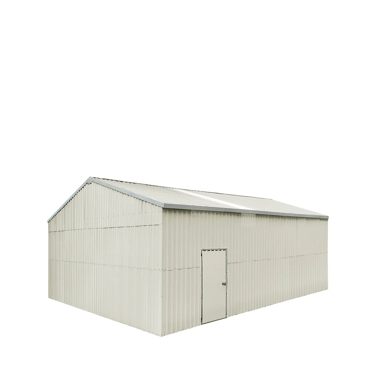 New 25’ x 33’ Double Garage Metal Barn Shed with Side Entry Door, 825 Sq-Ft Floor Space, 9’8” Eave Height, 27 GA Metal, Skylights, 4/12 Roof Pitch