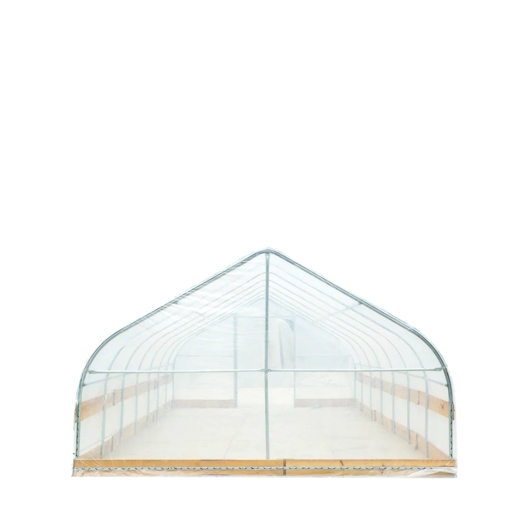 New 12’ x 20’ Tunnel Greenhouse Grow Tent w/6 Mil Clear EVA Plastic Film, Cold Frame, Hand Crank Roll-Up Sides, Peak Ceiling Roof