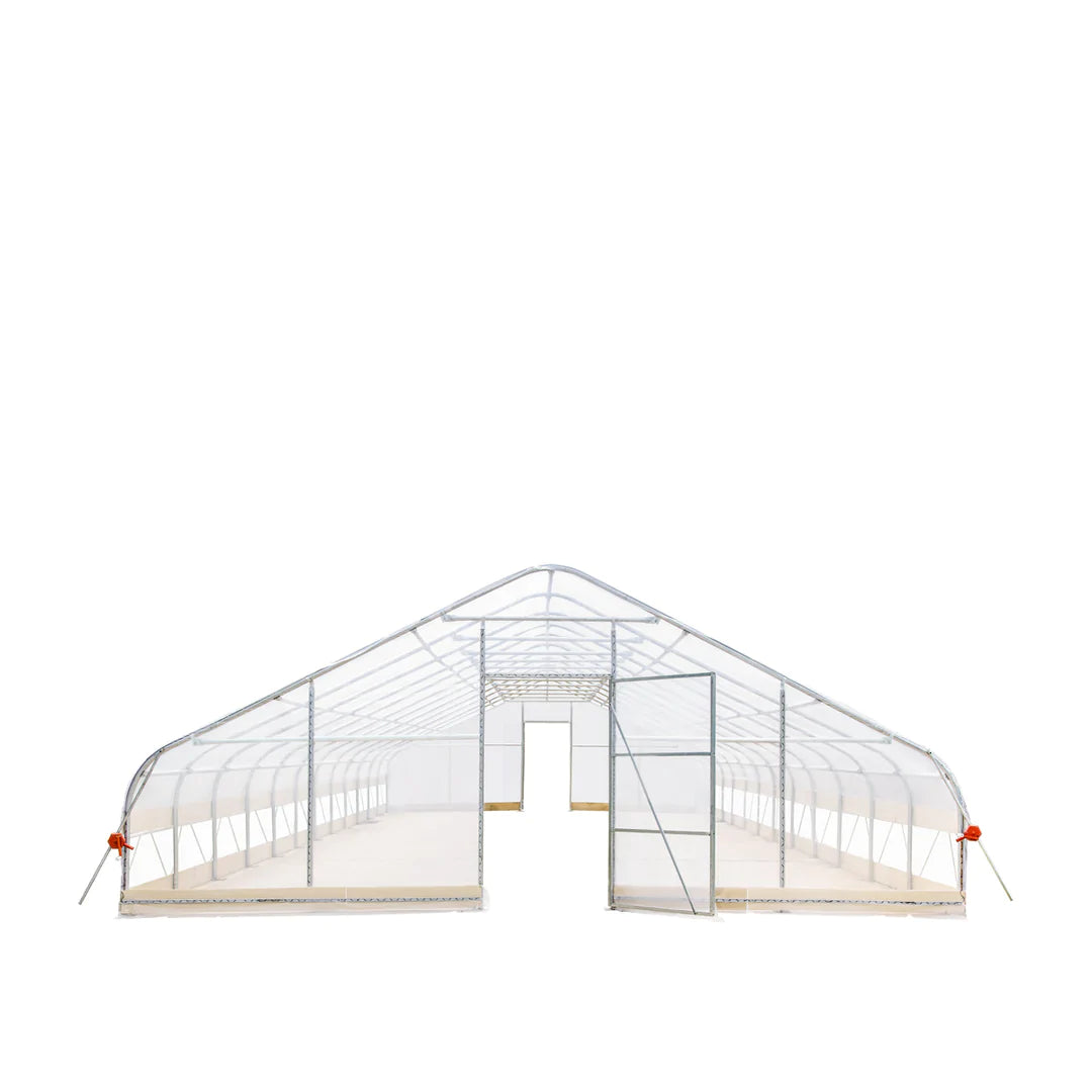 New 25’ x 50’ Tunnel Greenhouse Grow Tent w/6 Mil Clear EVA Plastic Film, Cold Frame, Hand Crank Roll-Up Sides, Peak Ceiling Roof