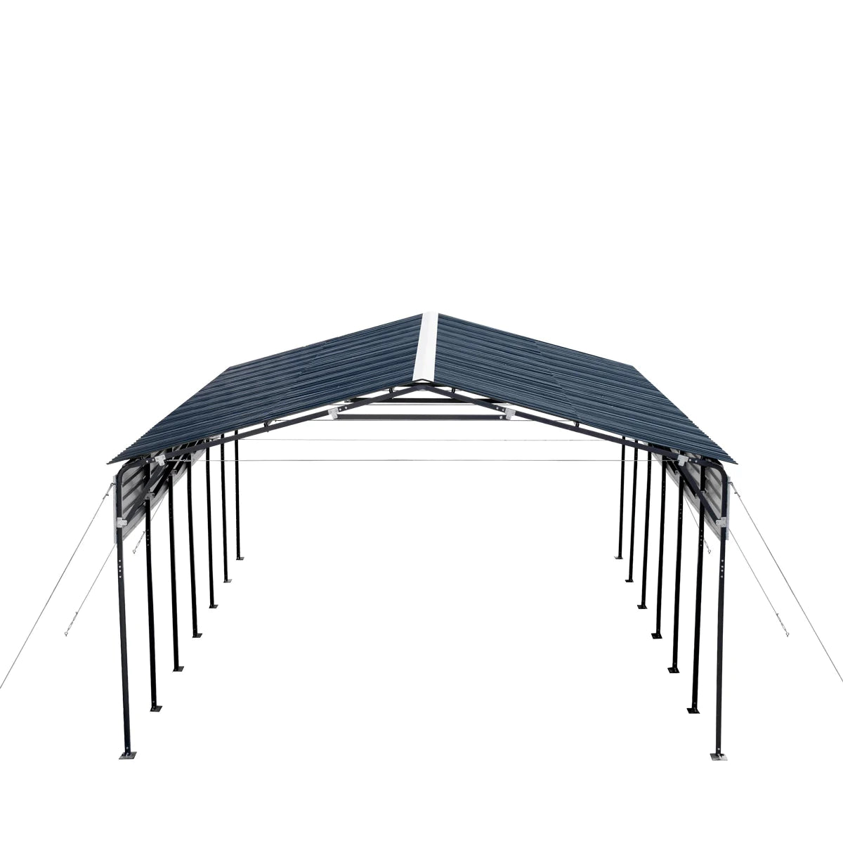 New 20’ x 30’ Metal Shed Carport, 10’ Open Sidewalls, 600 Sq-Ft, 27 GA Corrugated Panels