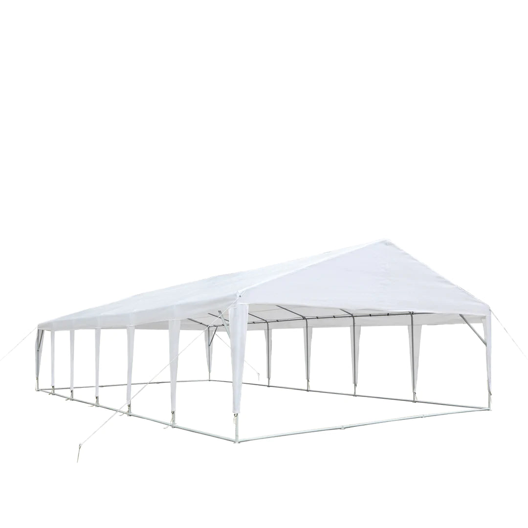 New 20' x 40' Heavy Duty Outdoor Party Tent, 11 oz PE Cover, 6’6” Overhead, 10’ Peak Ceiling