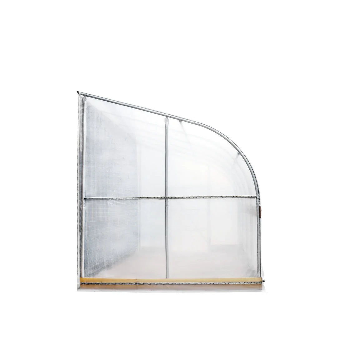 New 10’ x 20’ Lean-To Greenhouse Grow Tent w/6 Mil Clear EVA Plastic Film, Cold Frame, Hand Crank Roll-Up Side, 6-½’ Sidewall