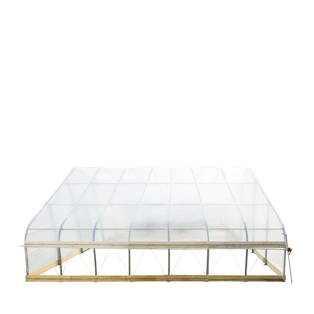 New 30’ x 30’ Tunnel Greenhouse Grow Tent w/6 Mil Clear EVA Plastic Film, Cold Frame, Hand Crank Roll-Up Sides, Peak Ceiling Roof