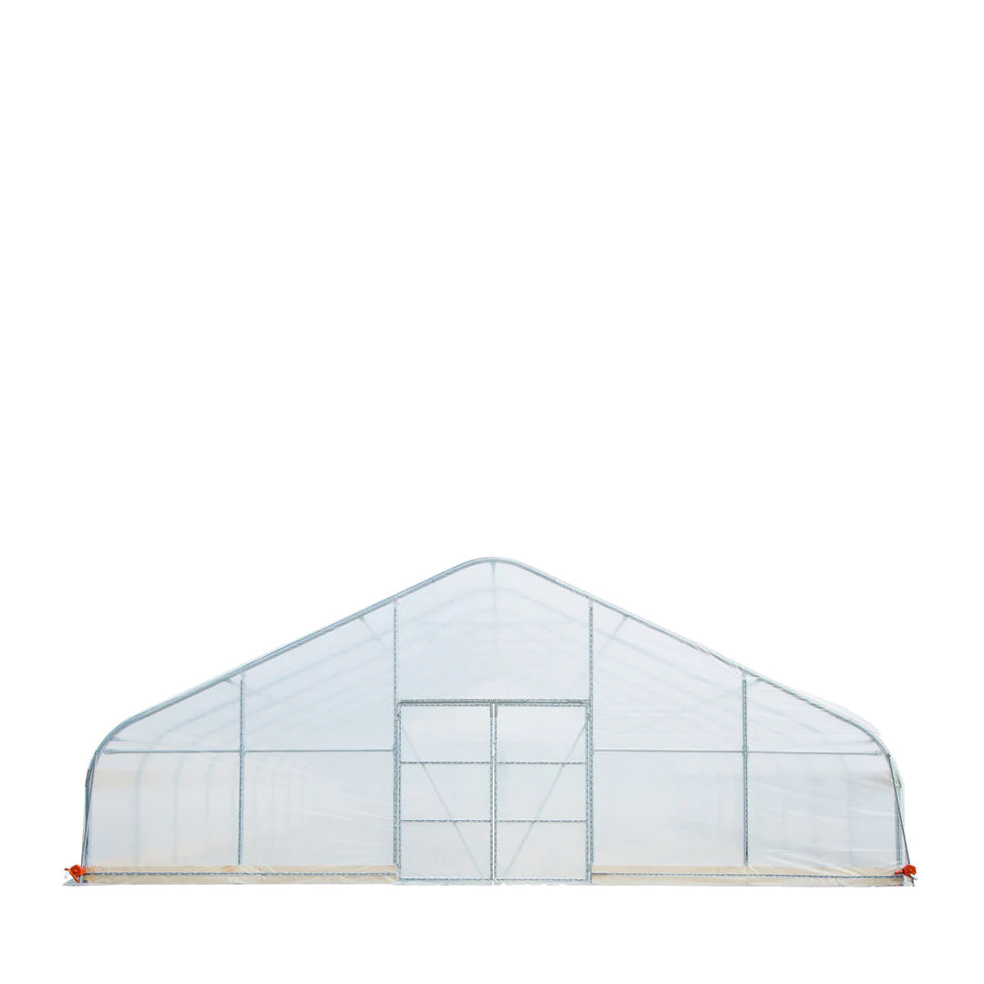 New 30’ x 30’ Tunnel Greenhouse Grow Tent w/6 Mil Clear EVA Plastic Film, Cold Frame, Hand Crank Roll-Up Sides, Peak Ceiling Roof